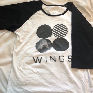BTS wings baseball tee